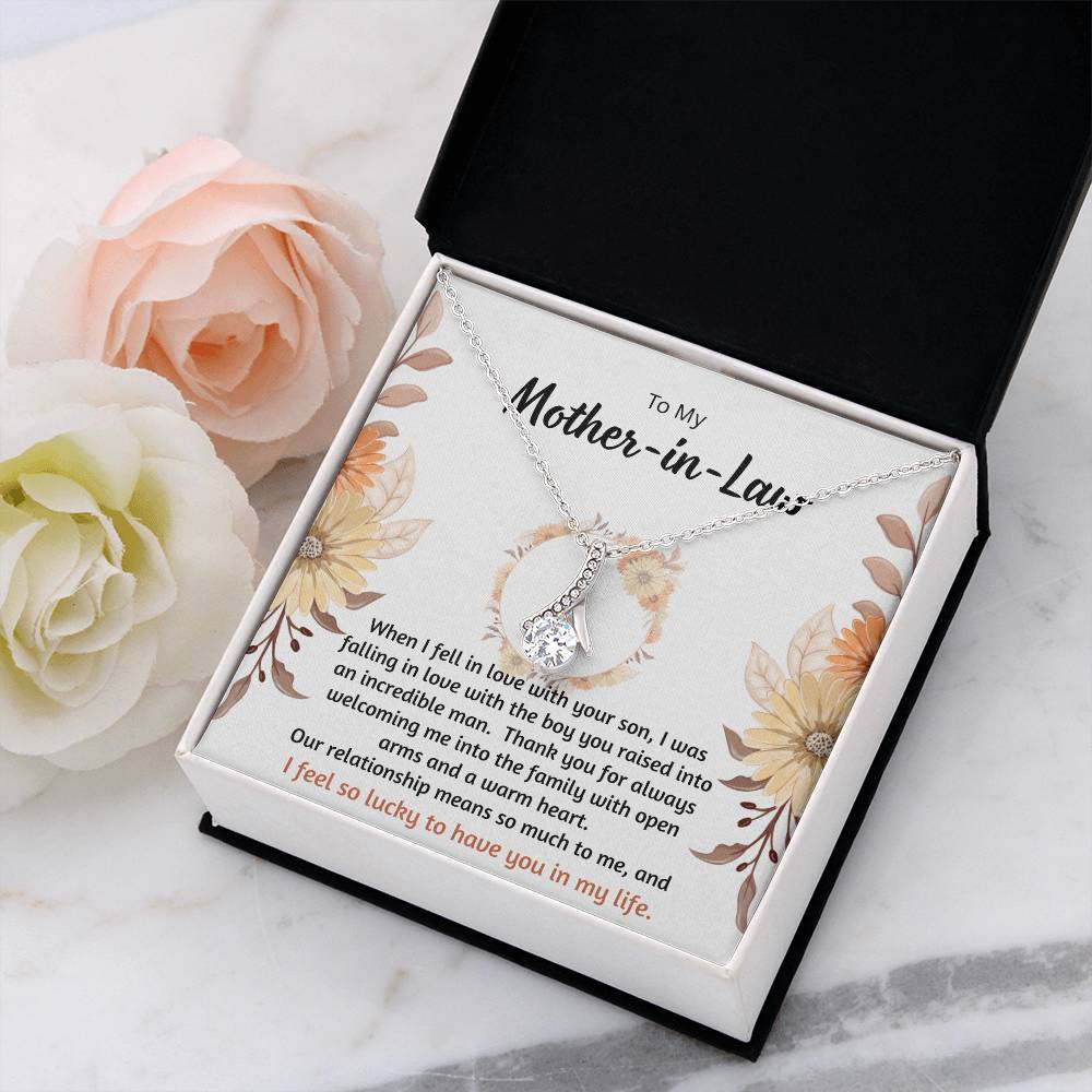 Alluring Beauty Necklace gift for mother-in-law 14k plated stainless steel