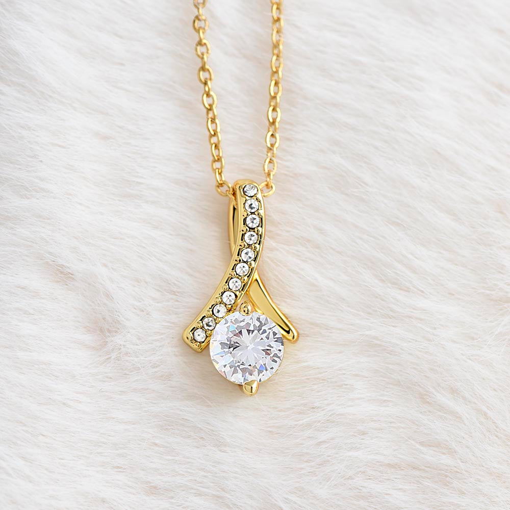 7mm cubic zirconia ribbon pendant adjustable chain 18-22 inch