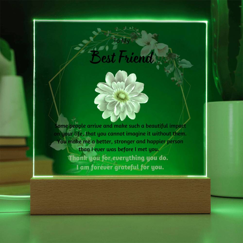 Personalized acrylic square plaque customizable 7 inch keepsake