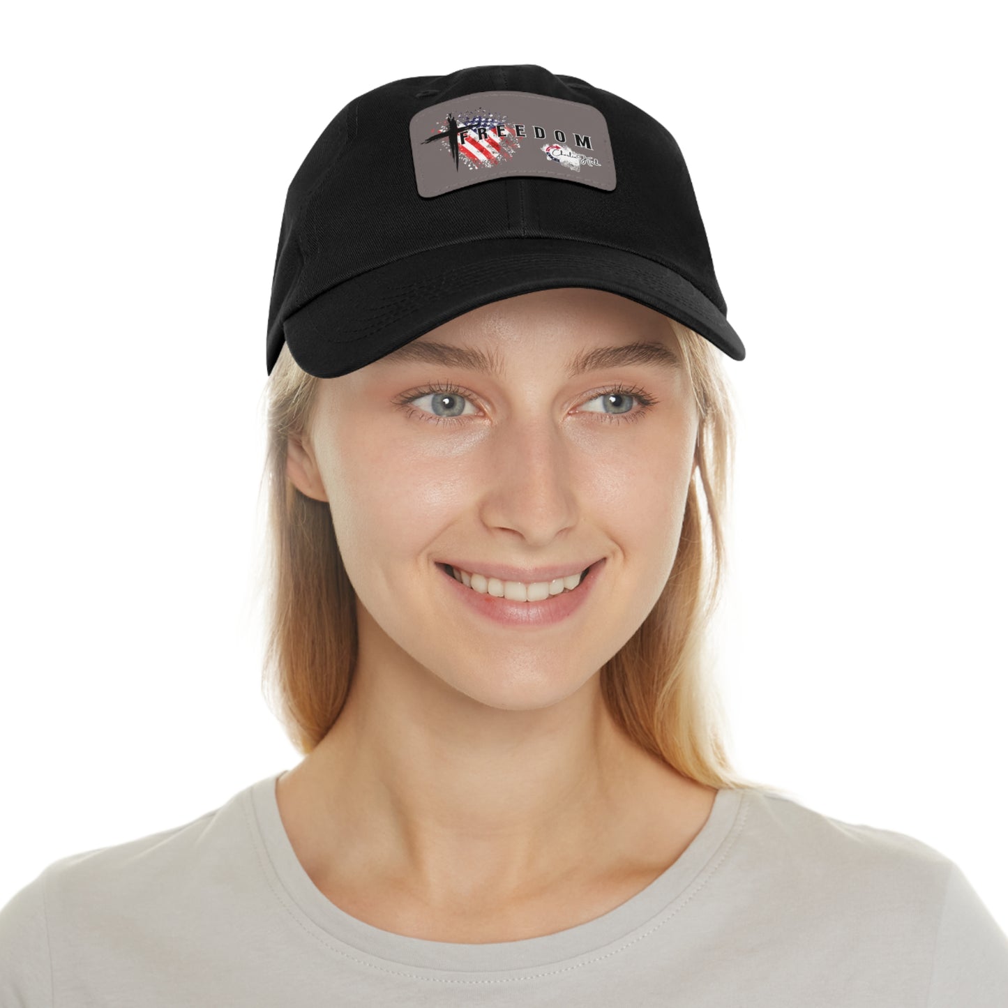 Black cap with a Freedom Turning Point Charlie Kirk Patch