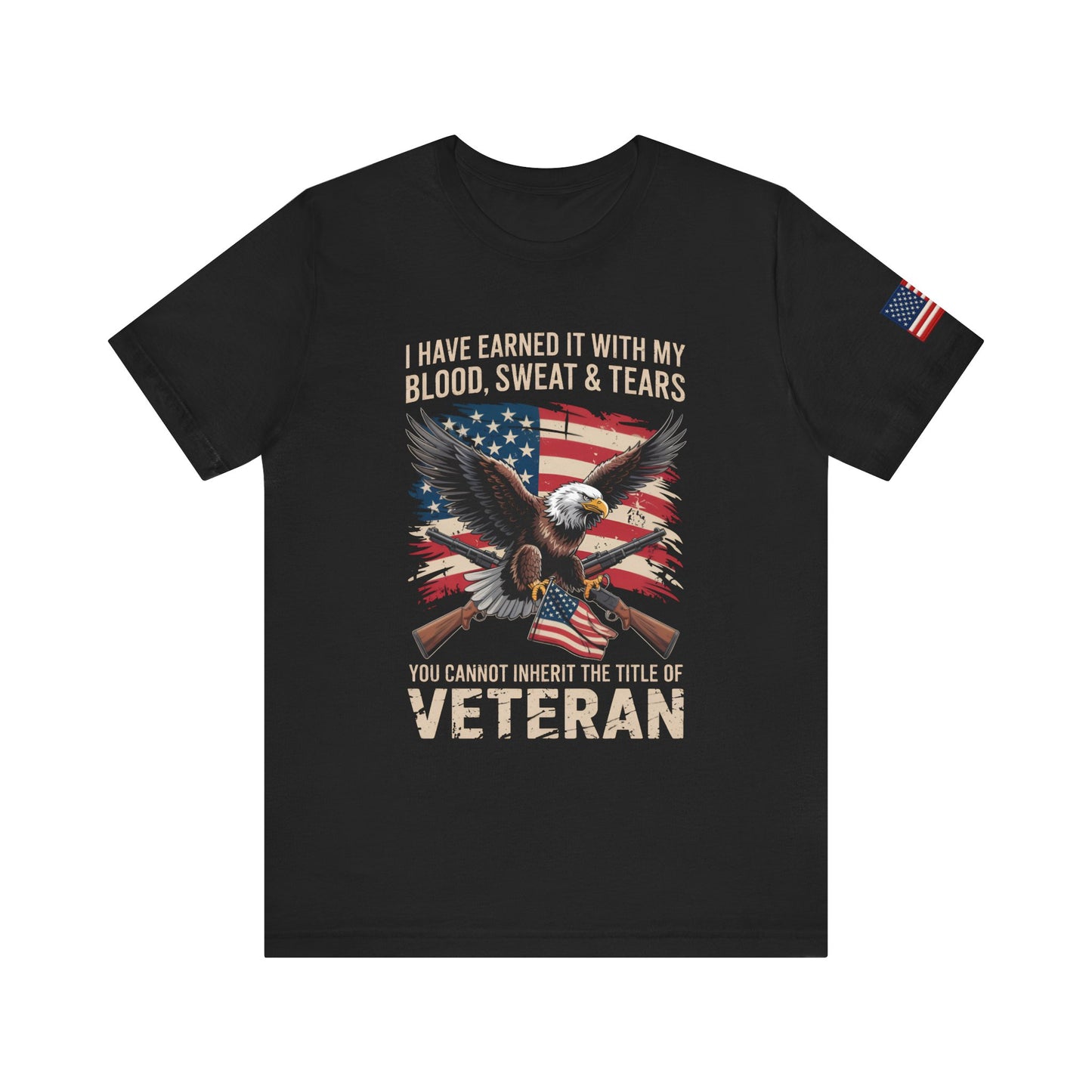 You cannot inherit the title of veteran tee Black