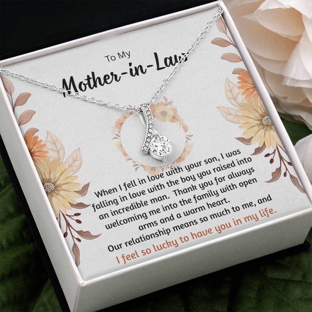 Alluring Beauty Necklace gift for mother-in-law 14k plated stainless steel