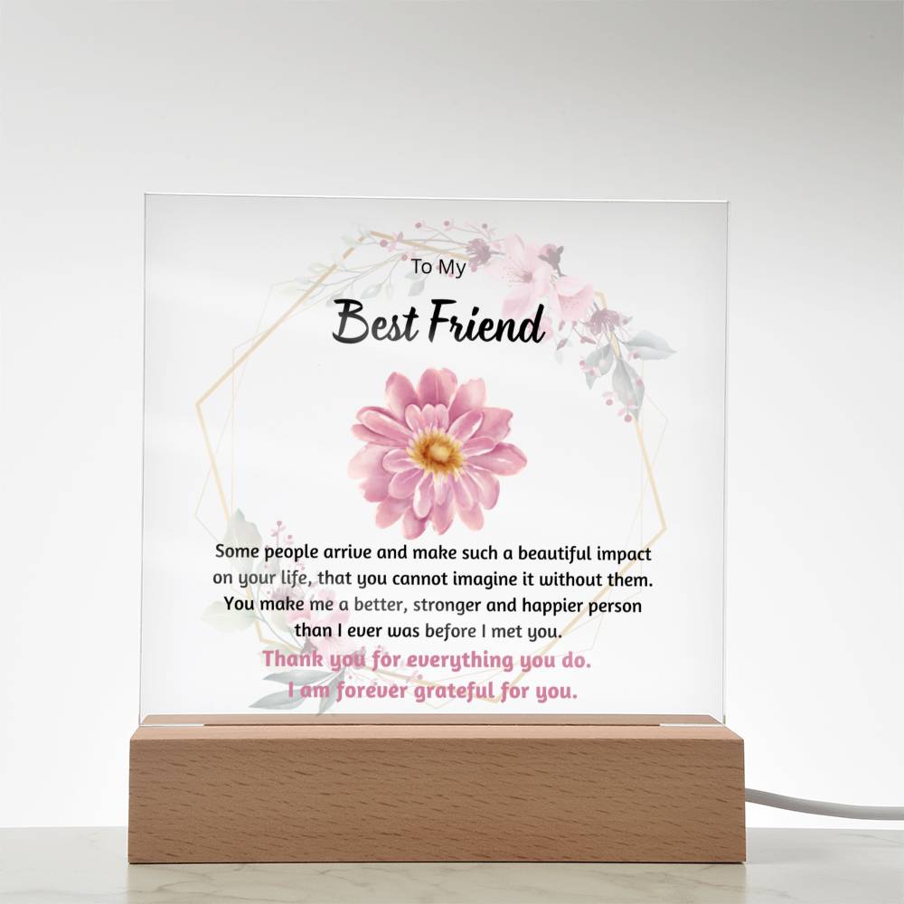 Personalized acrylic square plaque customizable 7 inch keepsake