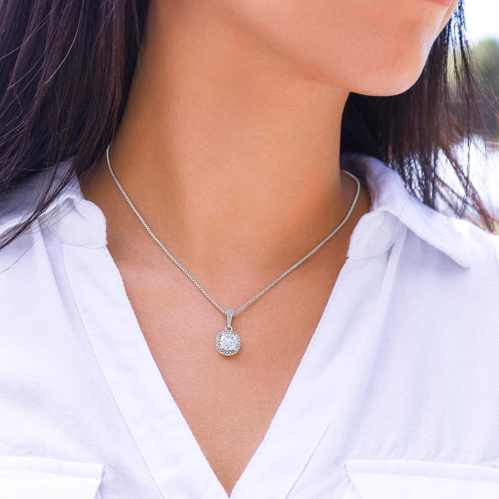 8mm cushion-cut cubic zirconia pendant adjustable box chain 16-18 inch