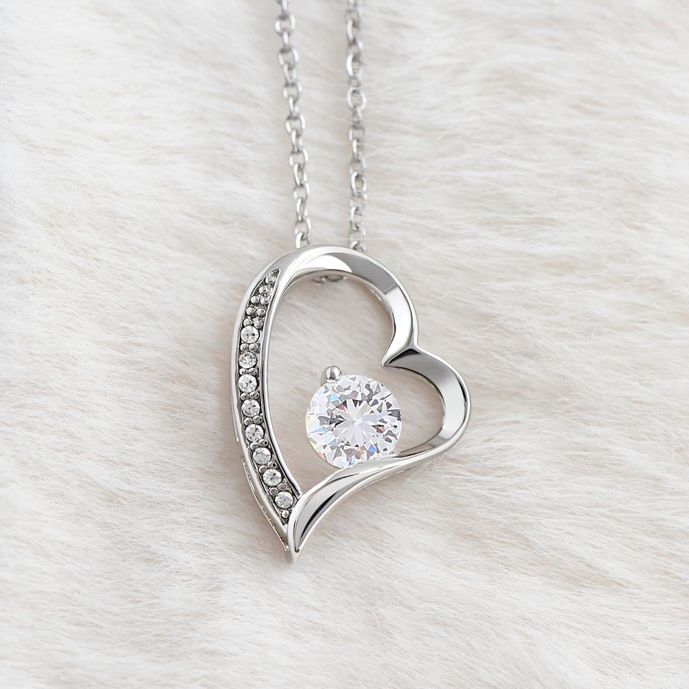 6.5mm cubic zirconia heart pendant adjustable chain 18-22 inch