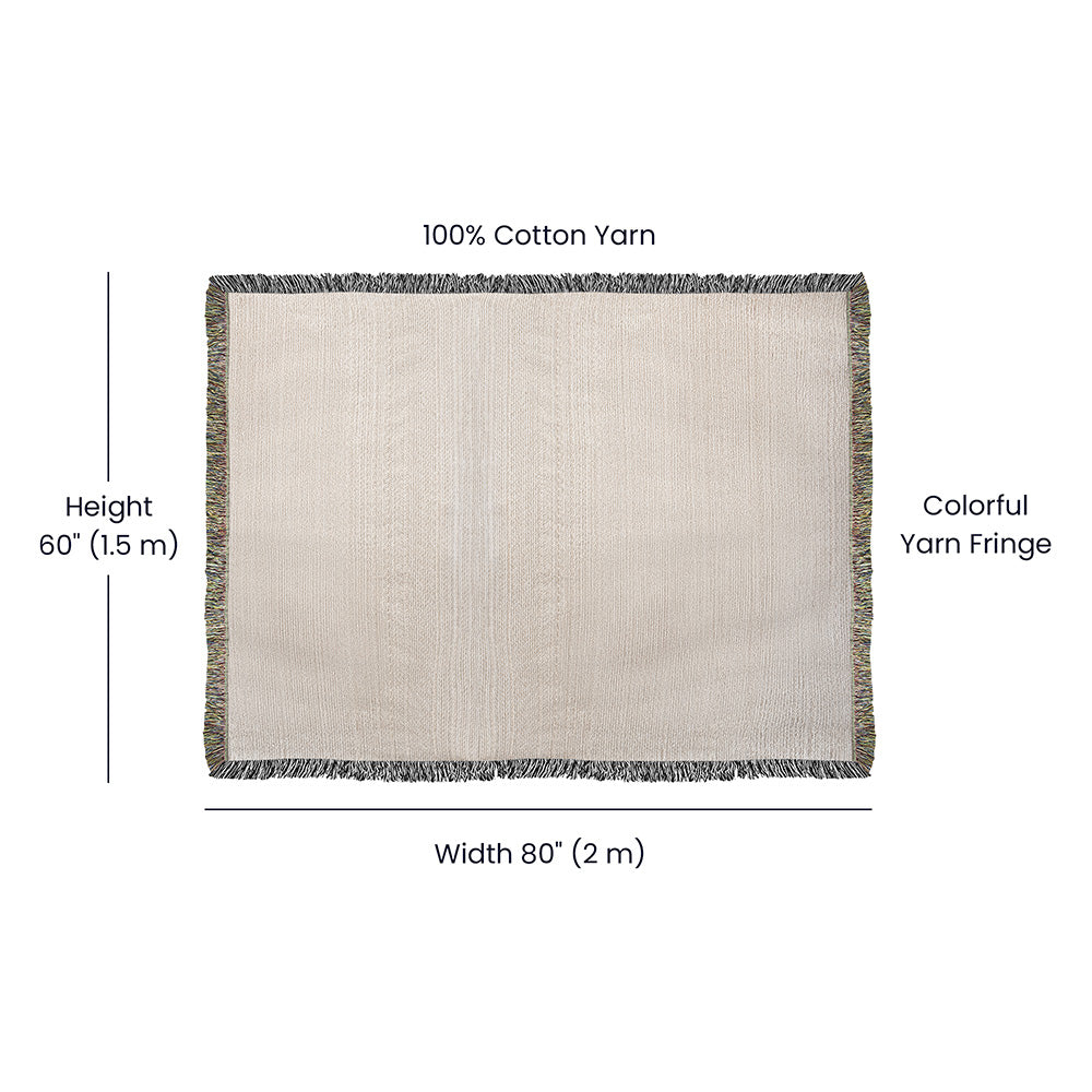 Personalized heirloom woven photo blanket sizes