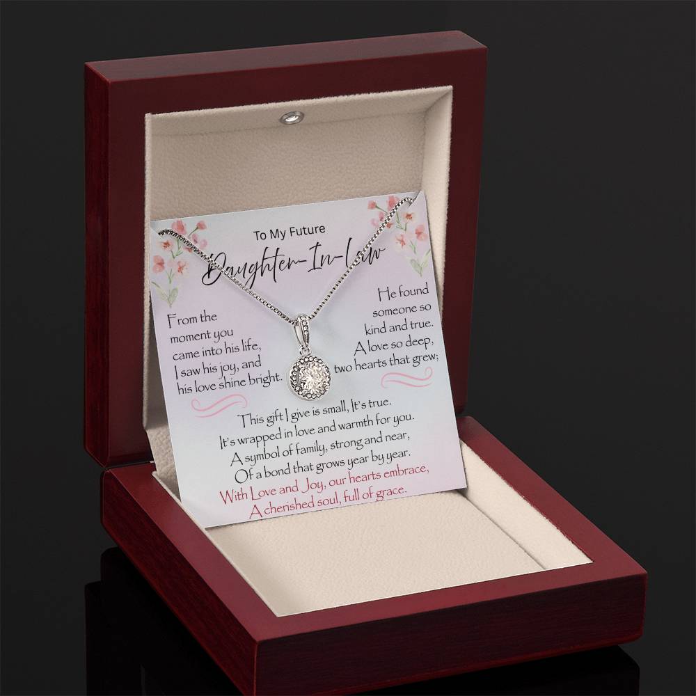 LED mahogany gift box for Eternal Hope Necklace