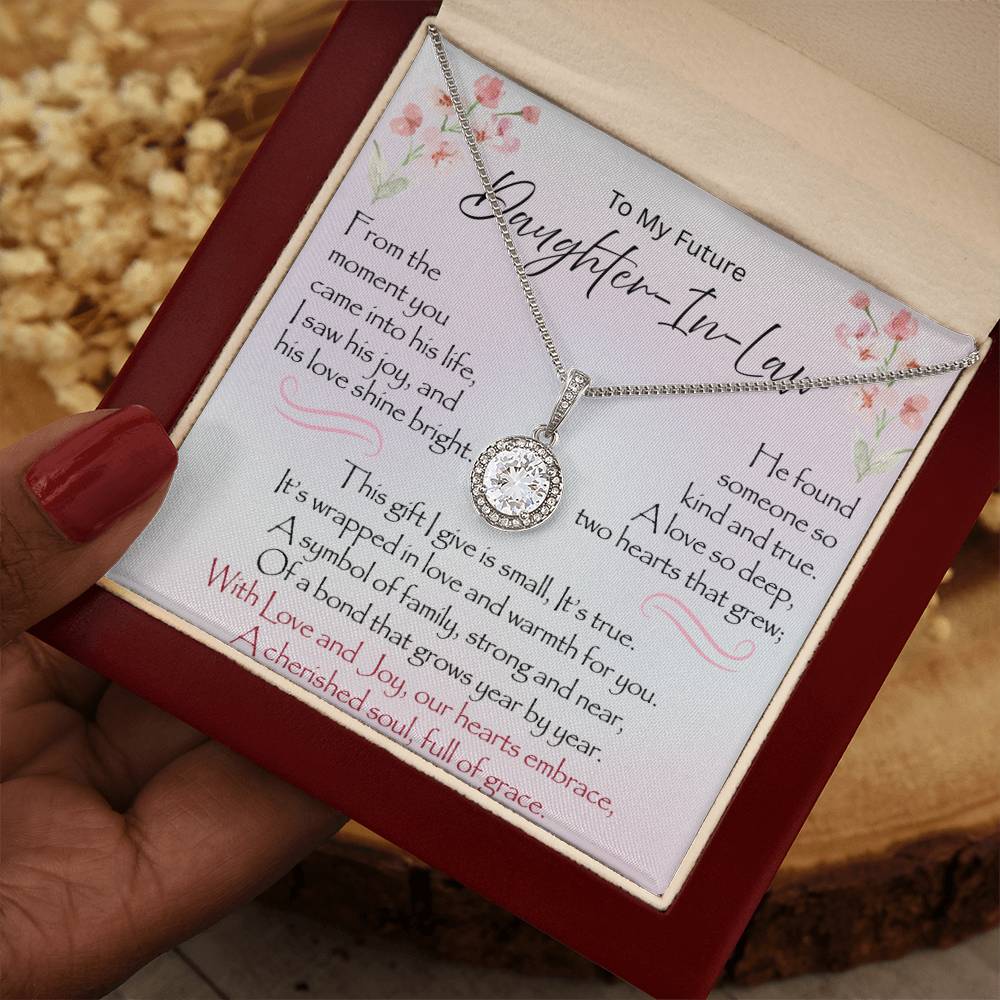 LED mahogany gift box for Eternal Hope Necklace