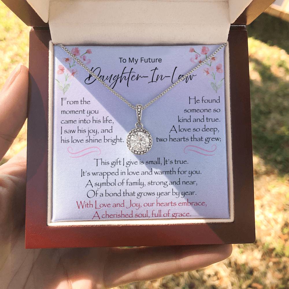 LED mahogany gift box for Eternal Hope Necklace