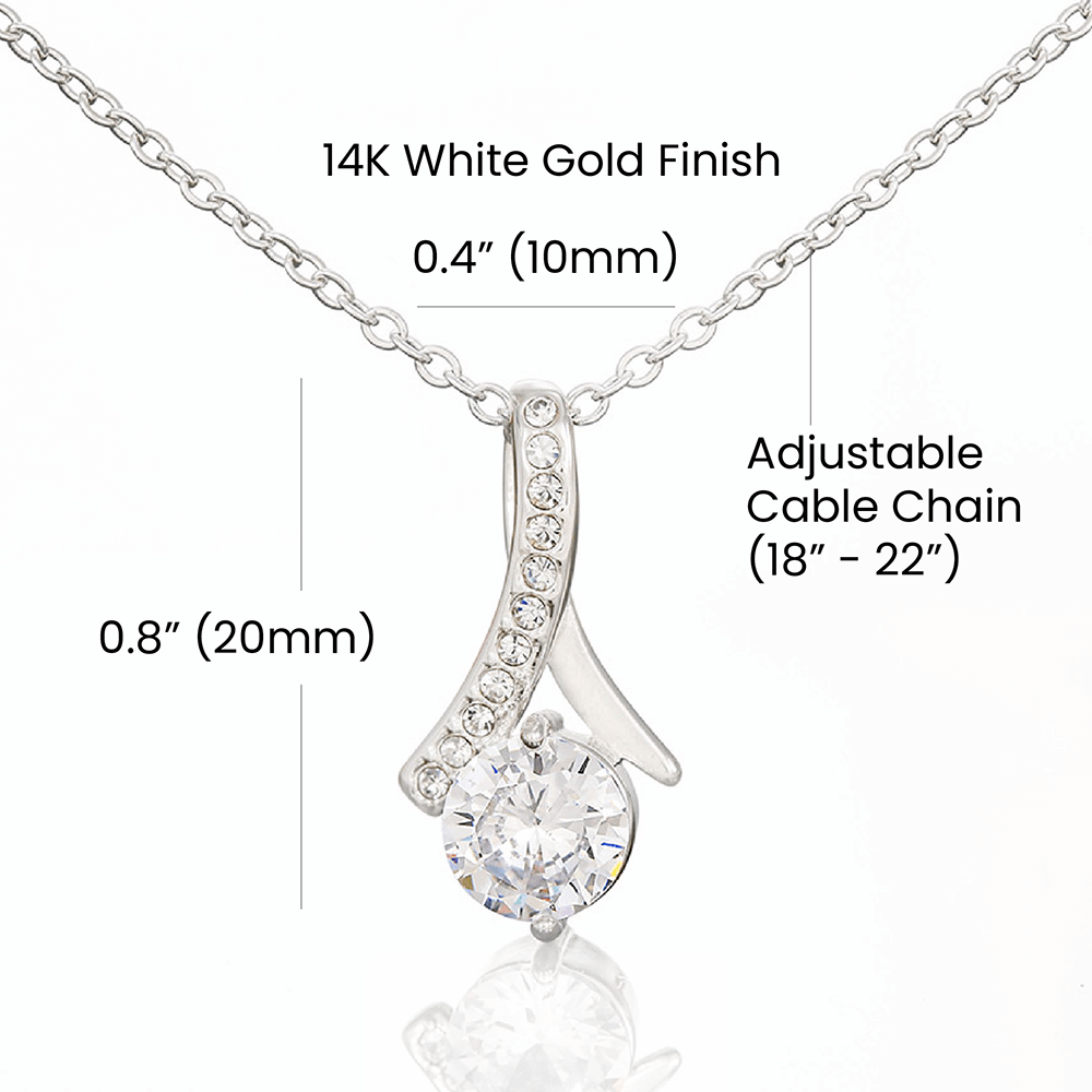 7mm cubic zirconia ribbon pendant adjustable chain 18-22 inch