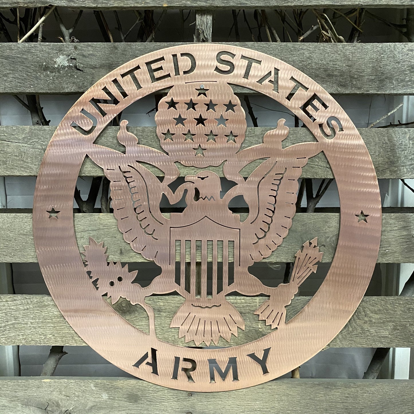 United States Army Metal Wall Art Logo | Premium Military Decor