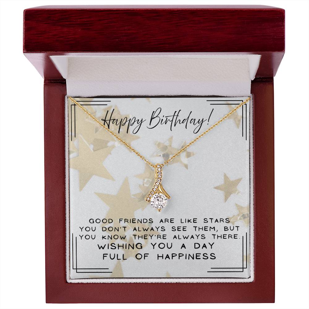 LED mahogany gift box for Alluring Beauty necklace