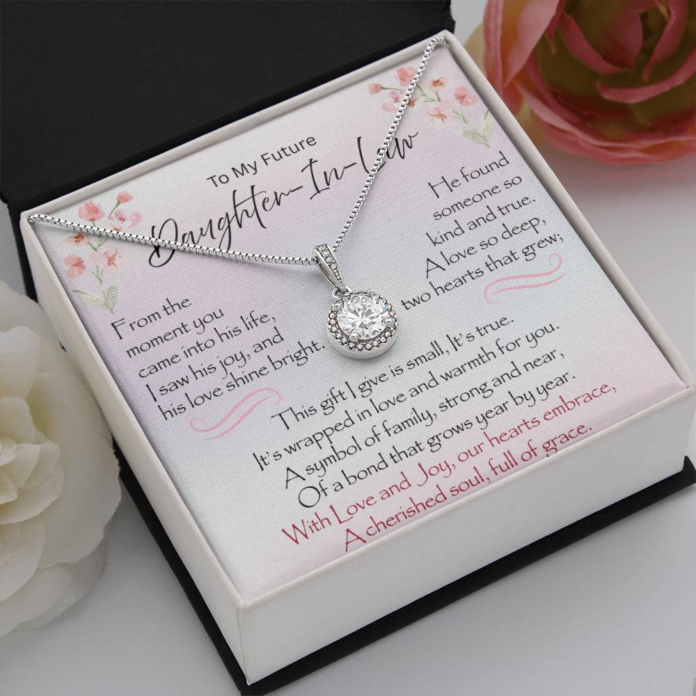 Eternal Hope Necklace gift for future daughter-in-law white gold over stainless steel