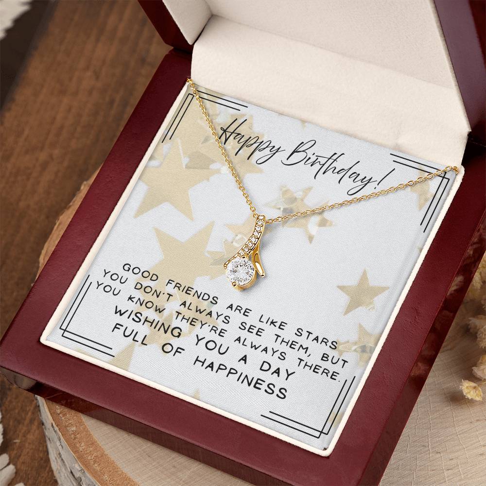 LED mahogany gift box for Alluring Beauty necklace