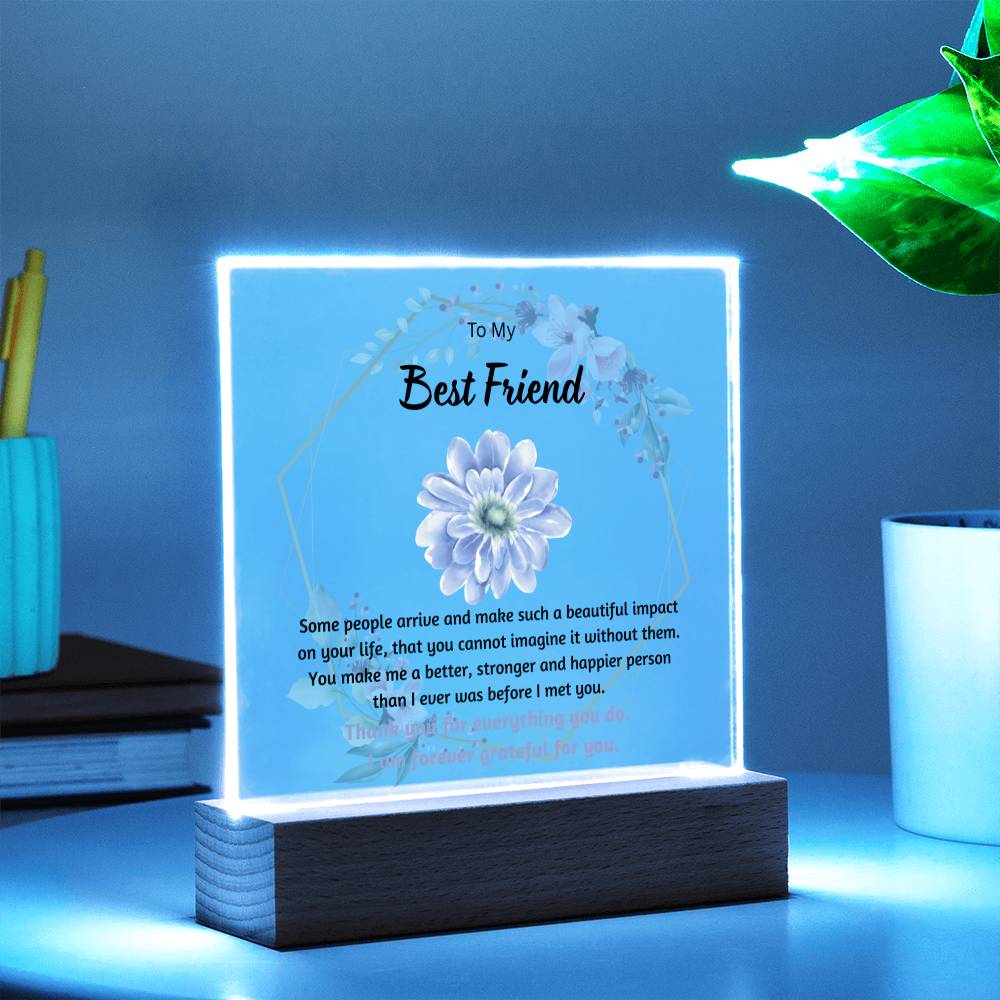 Personalized acrylic square plaque customizable 7 inch keepsake