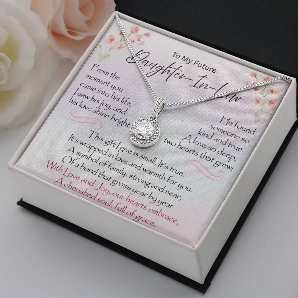 Eternal Hope Necklace gift for future daughter-in-law white gold over stainless steel