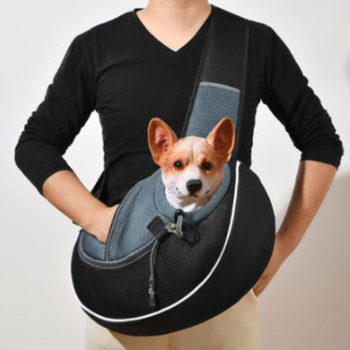 Portable Crossbody Pet Carrier Bag – Outdoor Dog & Cat Travel Sling