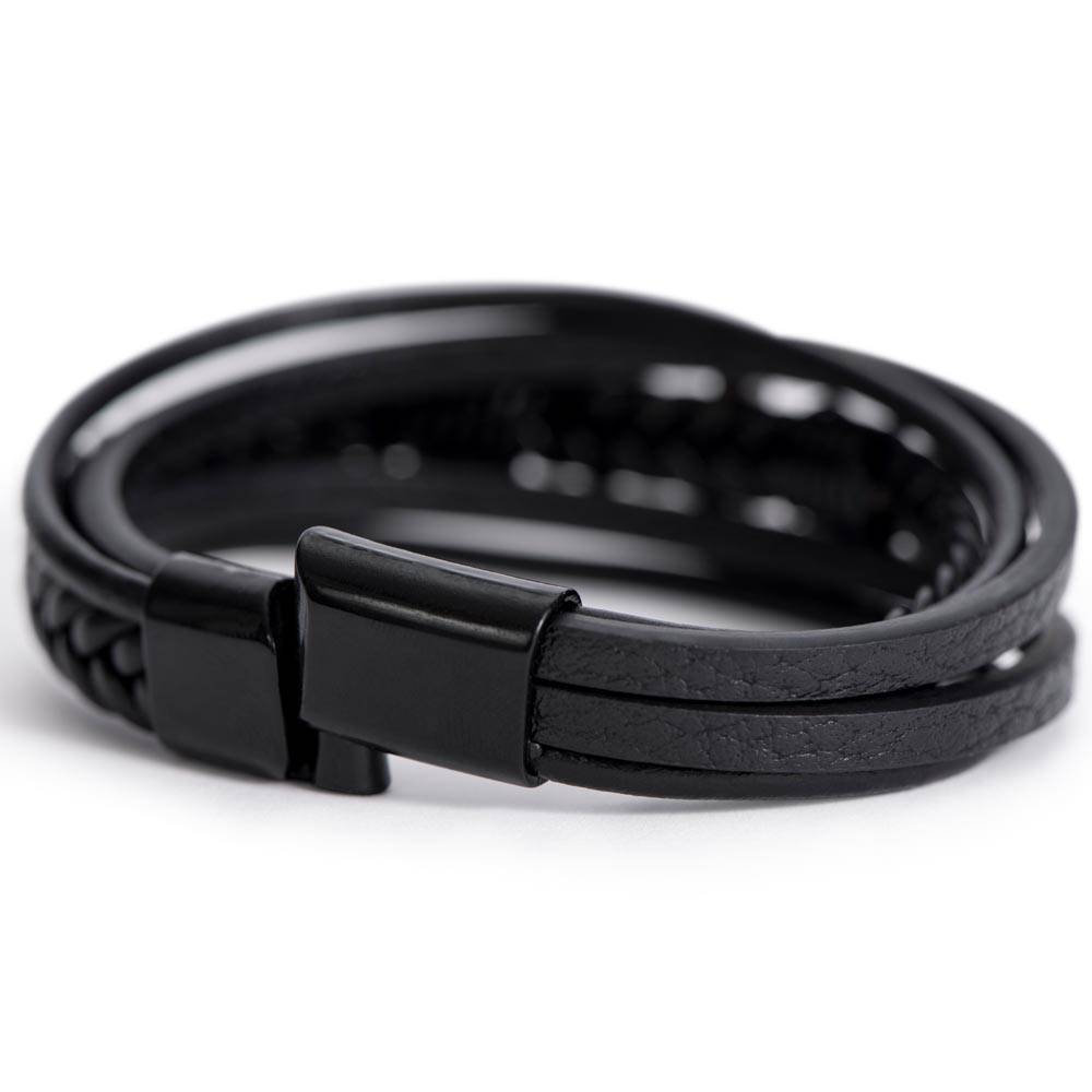 Stainless steel cross on bracelet with magnetic clasp waterproof hypoallergenic