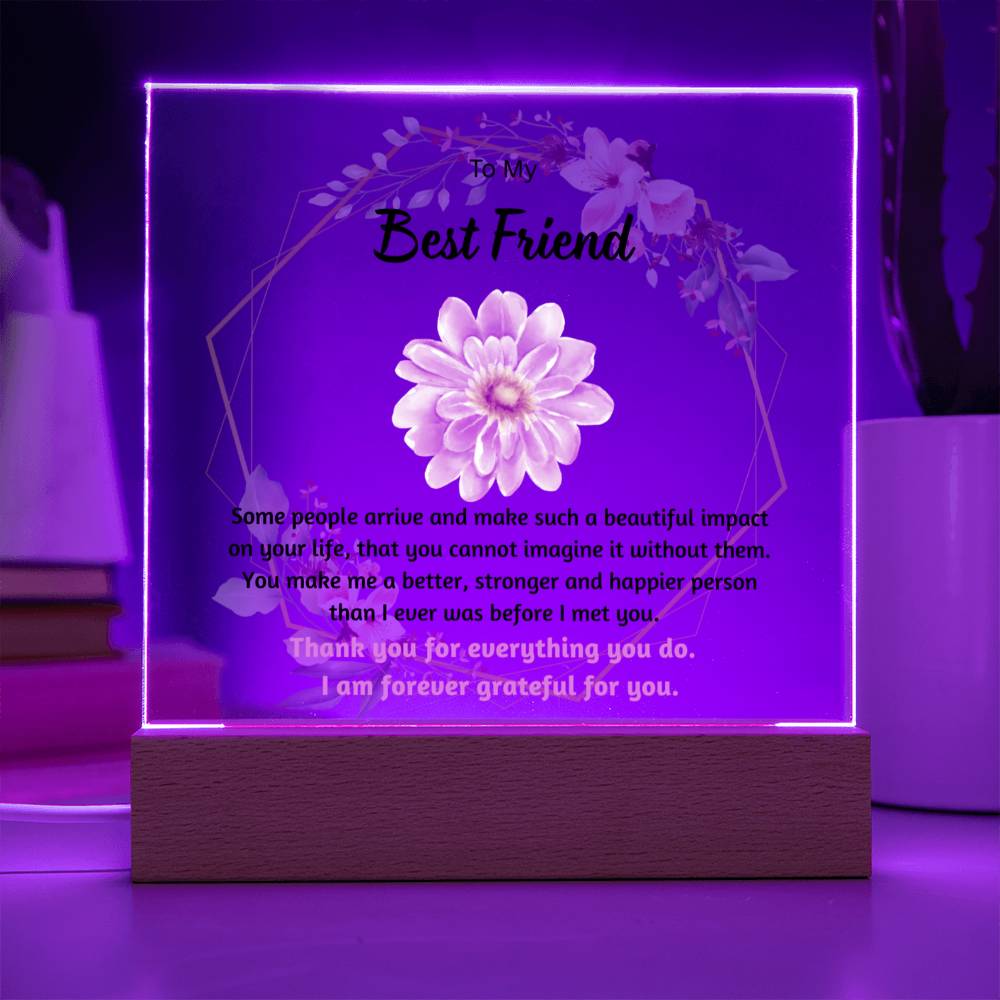 Personalized acrylic square plaque customizable 7 inch keepsake