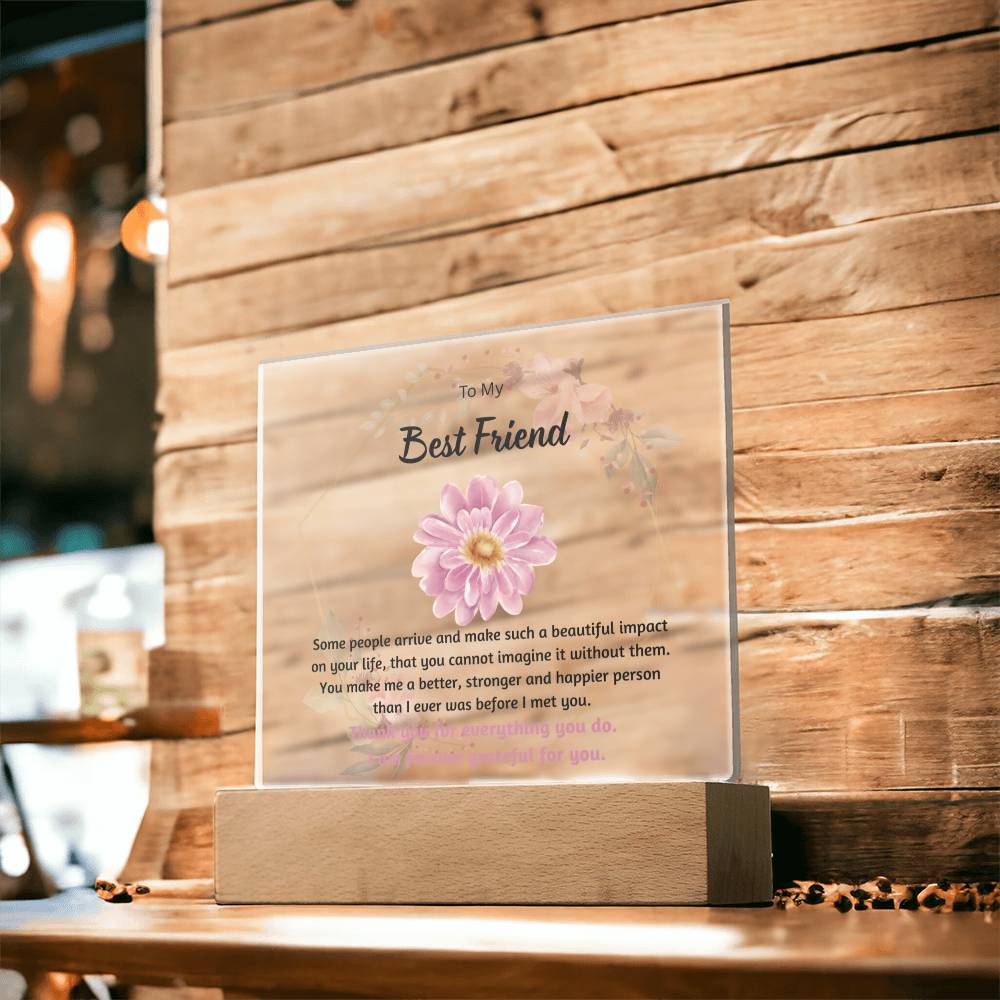 Personalized acrylic square plaque customizable 7 inch keepsake