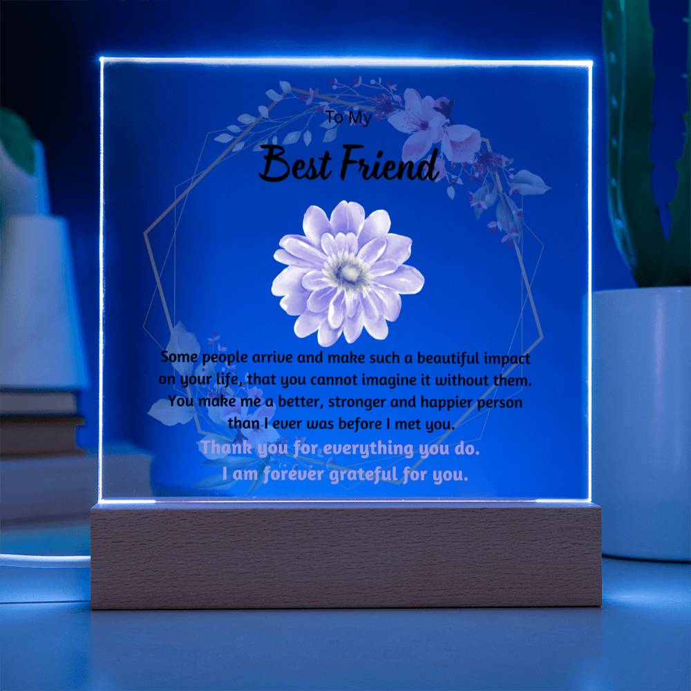 Personalized acrylic square plaque customizable 7 inch keepsake