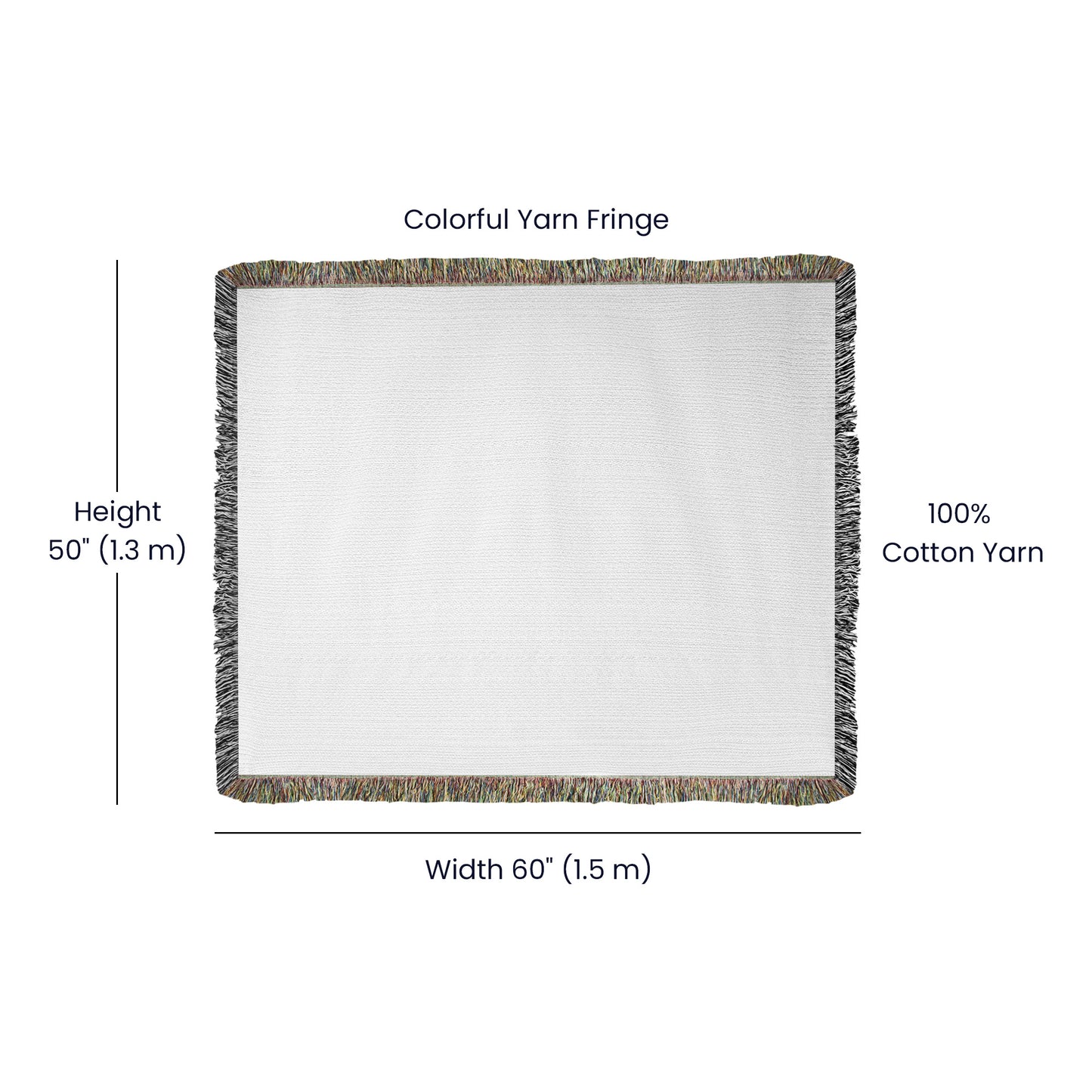 Personalized heirloom woven photo blanket sizes