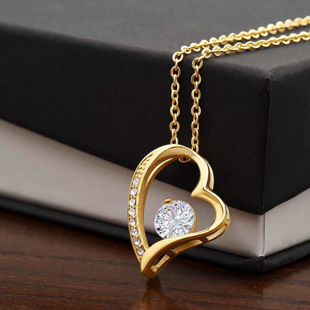 6.5mm cubic zirconia heart pendant adjustable chain 18-22 inch