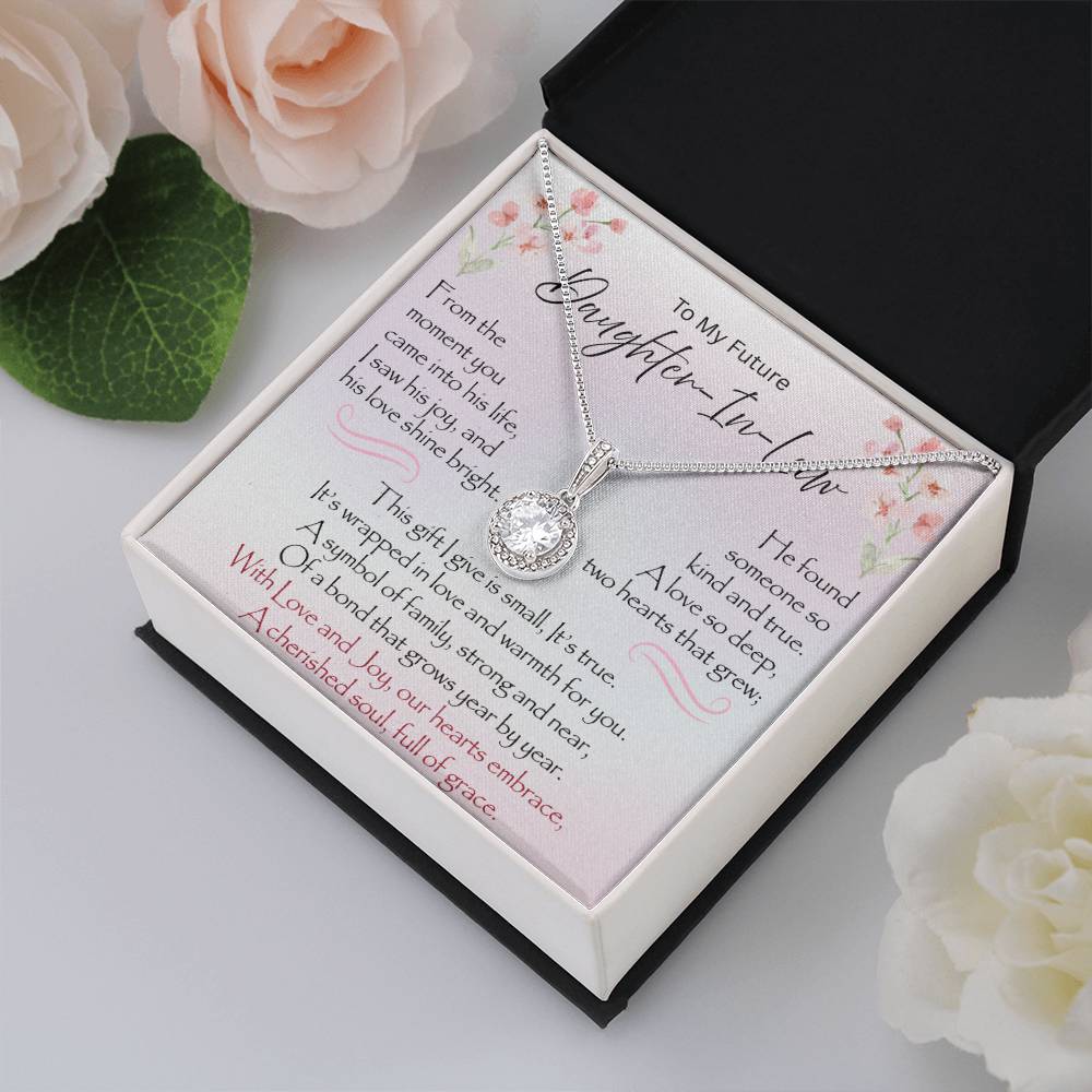 Eternal Hope Necklace gift for future daughter-in-law white gold over stainless steel