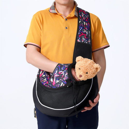Portable Crossbody Pet Carrier Bag – Outdoor Dog & Cat Travel Sling
