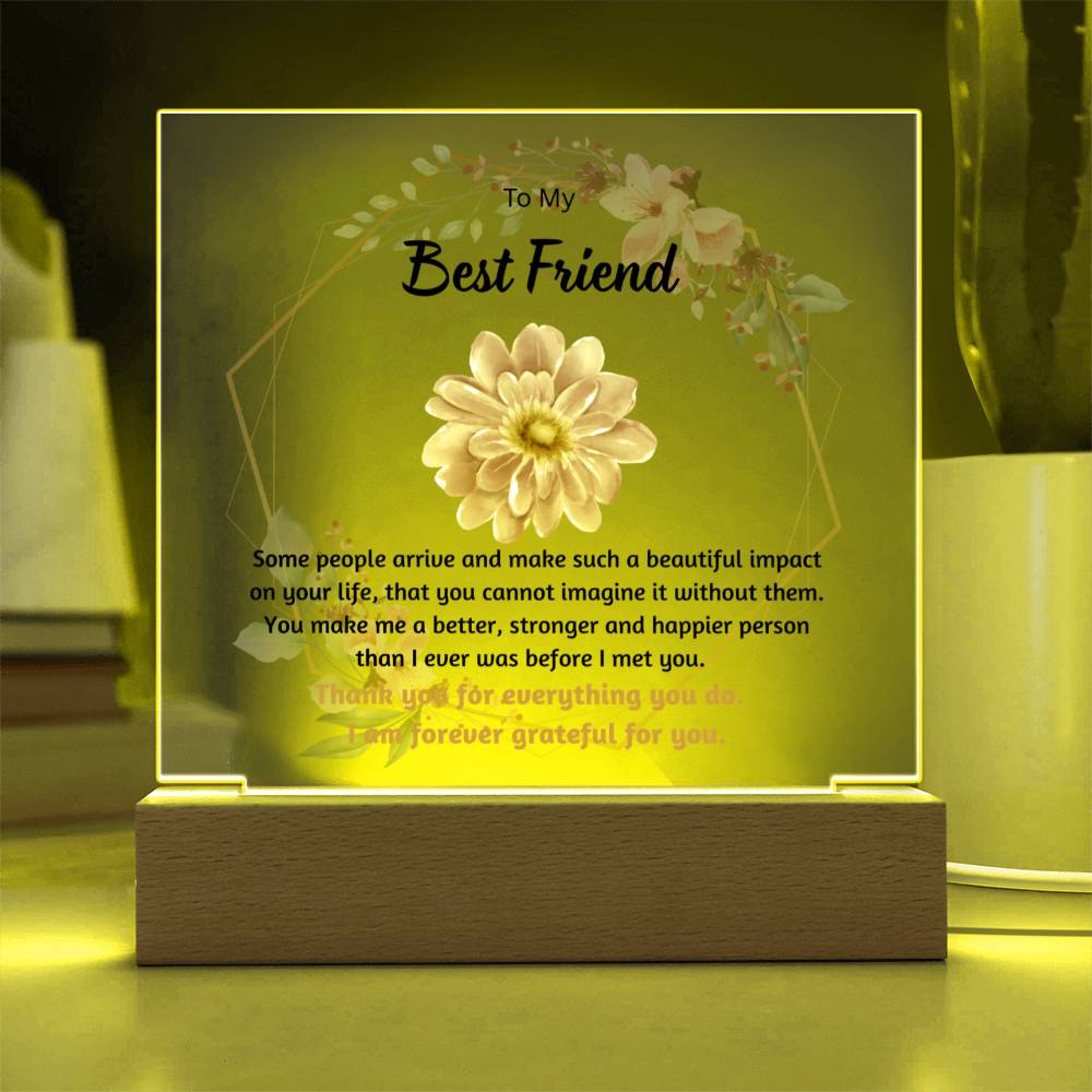 Personalized acrylic square plaque customizable 7 inch keepsake