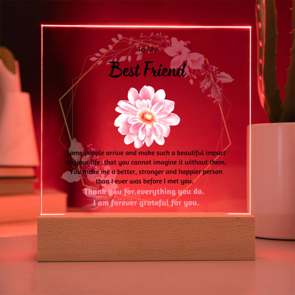 Personalized acrylic square plaque customizable 7 inch keepsake