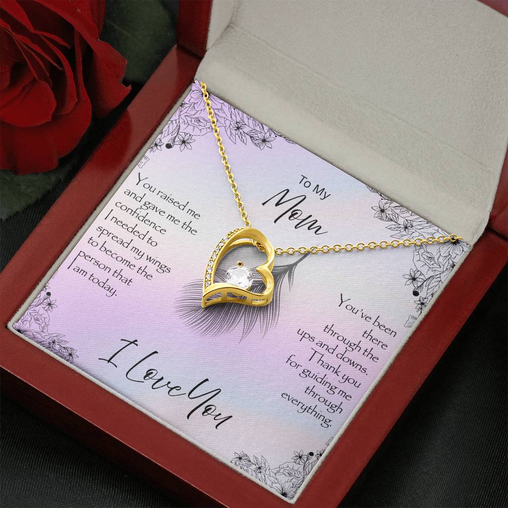 LED mahogany gift box for Forever Love Necklace for Mom