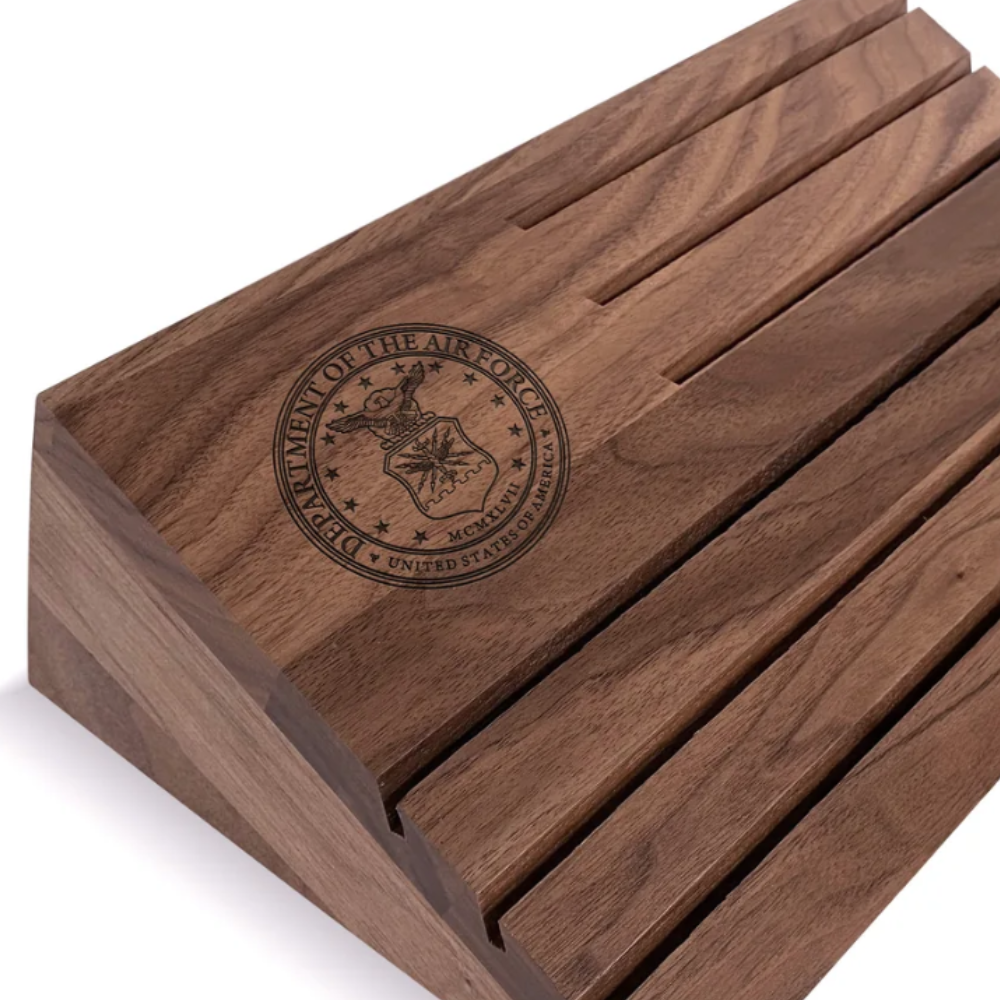 Collective Handcrafted Wooden Desktop Challenge Coin Holder