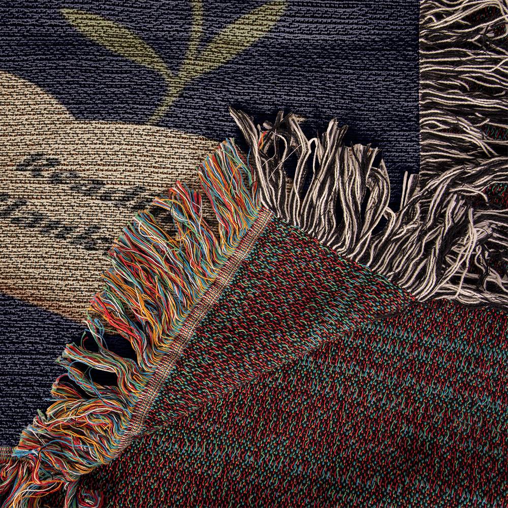 Mom's Reading Artwork Heirloom Woven Blanket