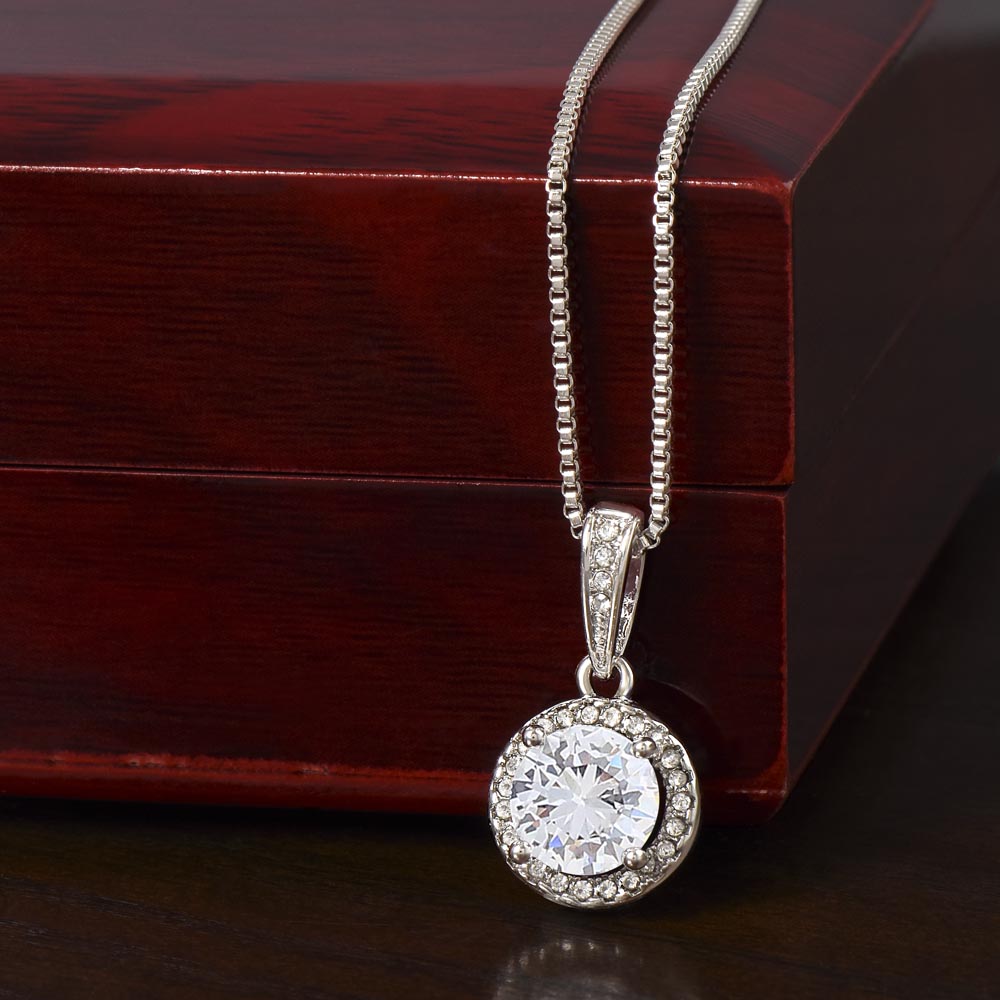 8mm cushion-cut cubic zirconia pendant adjustable box chain 16-18 inch