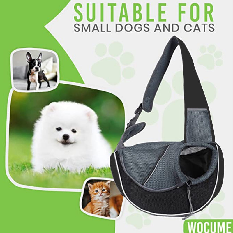 Portable Crossbody Pet Carrier Bag – Outdoor Dog & Cat Travel Sling