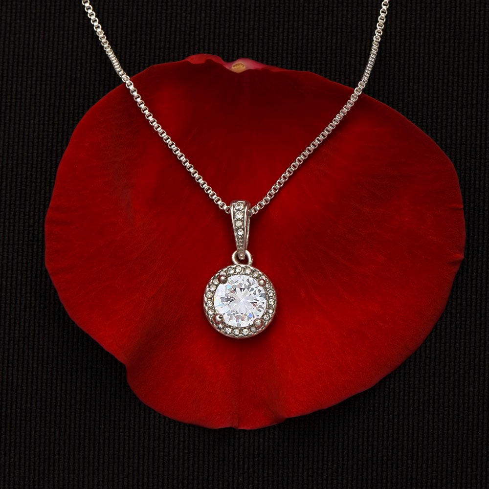 Eternal Hope I'm Sorry necklace white gold cushion cut CZ pendant