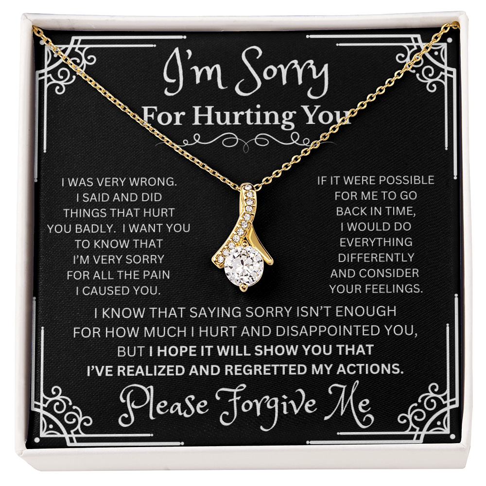 Alluring Beauty I'm Sorry For Hurting You Necklace Gold
