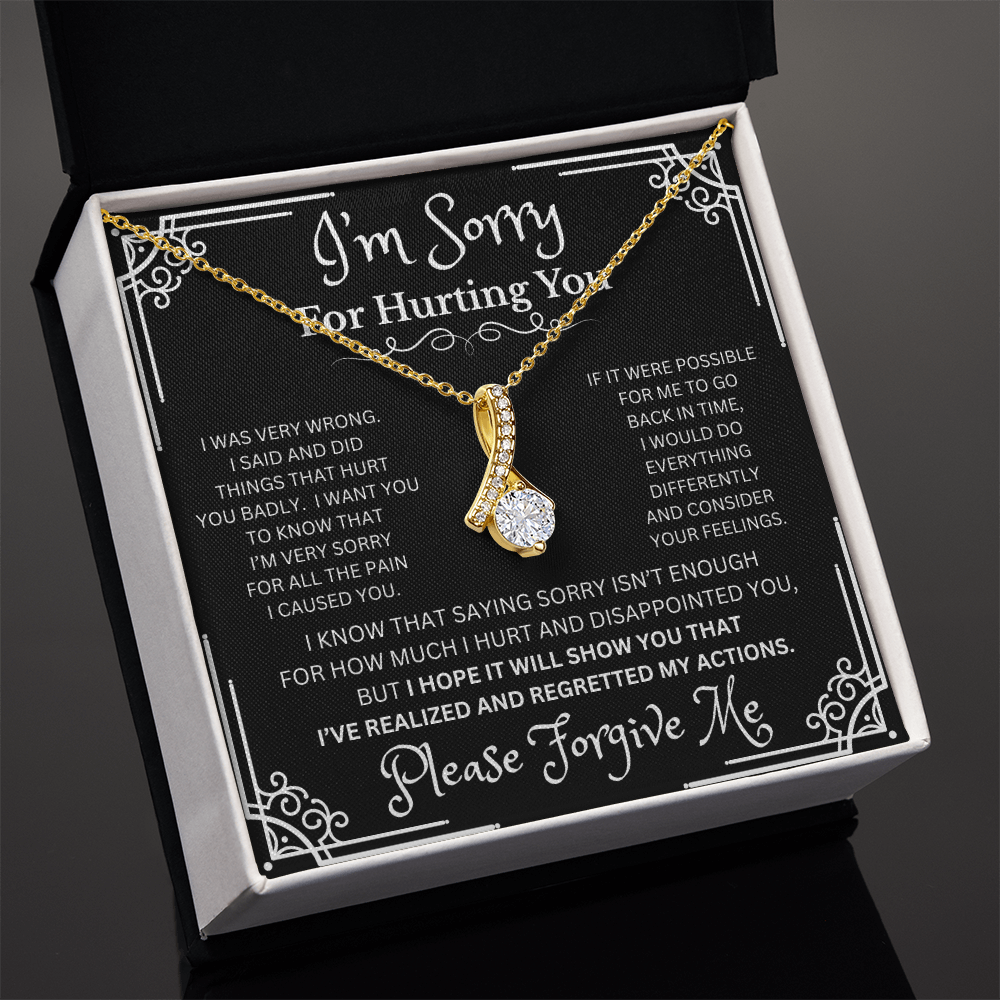 Alluring Beauty I'm Sorry For Hurting You Necklace Gold