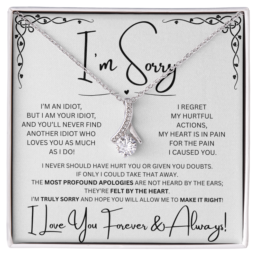 I'm Sorry Alluring Beauty Necklace in Two-Toned Box