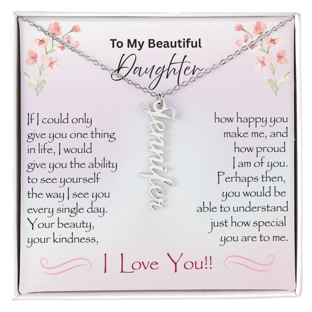 Stainless Custom name necklace gift for daughter