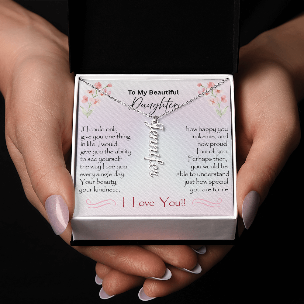 Stainless Custom name necklace gift for daughter
