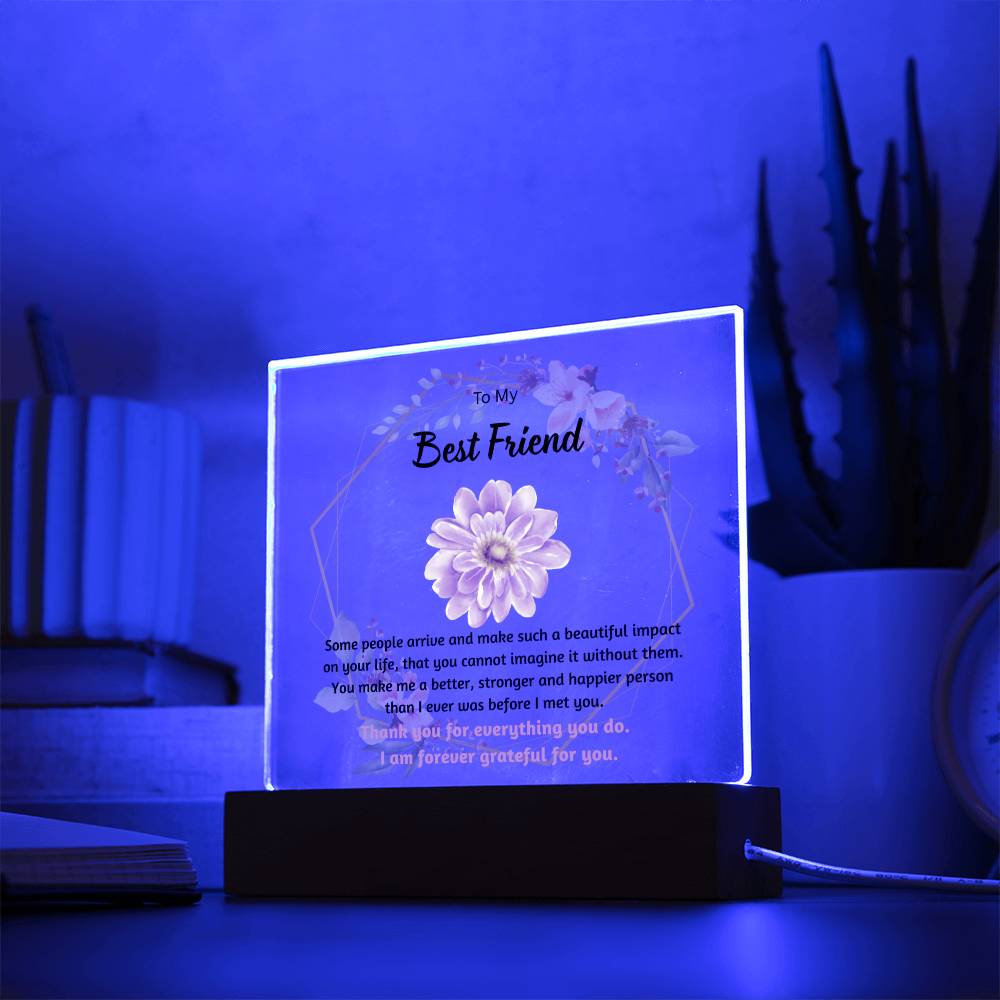 Personalized acrylic square plaque customizable 7 inch keepsake