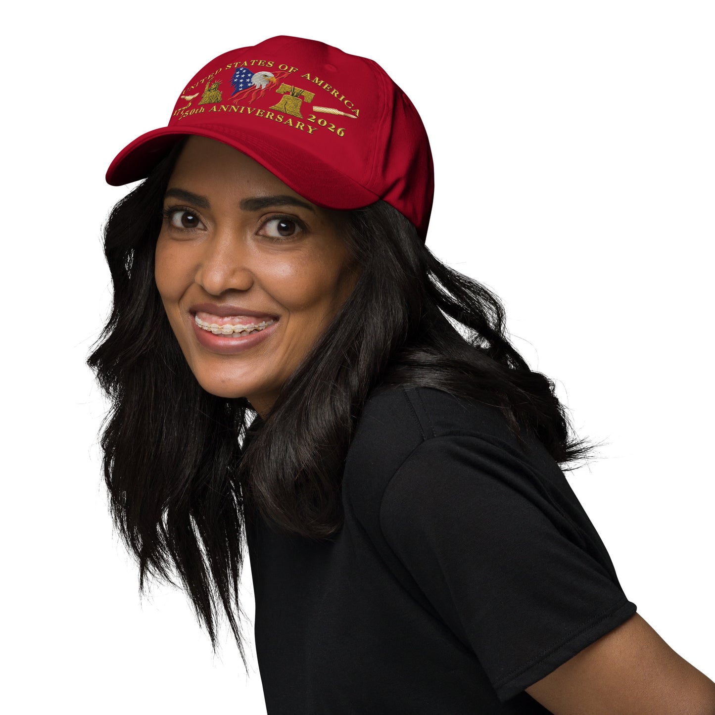 250th Anniversary Patriotic Hat perfect for veterans and Anyone - Red