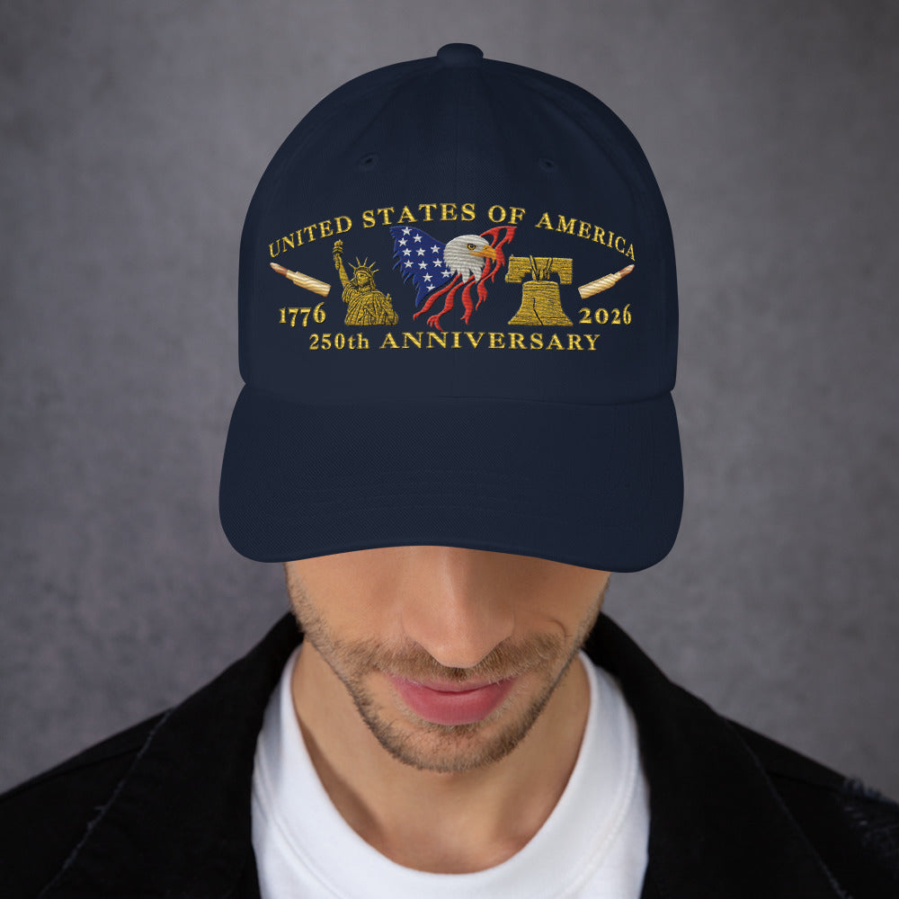 250th Anniversary Patriotic Hat perfect for veterans and dad - Navy