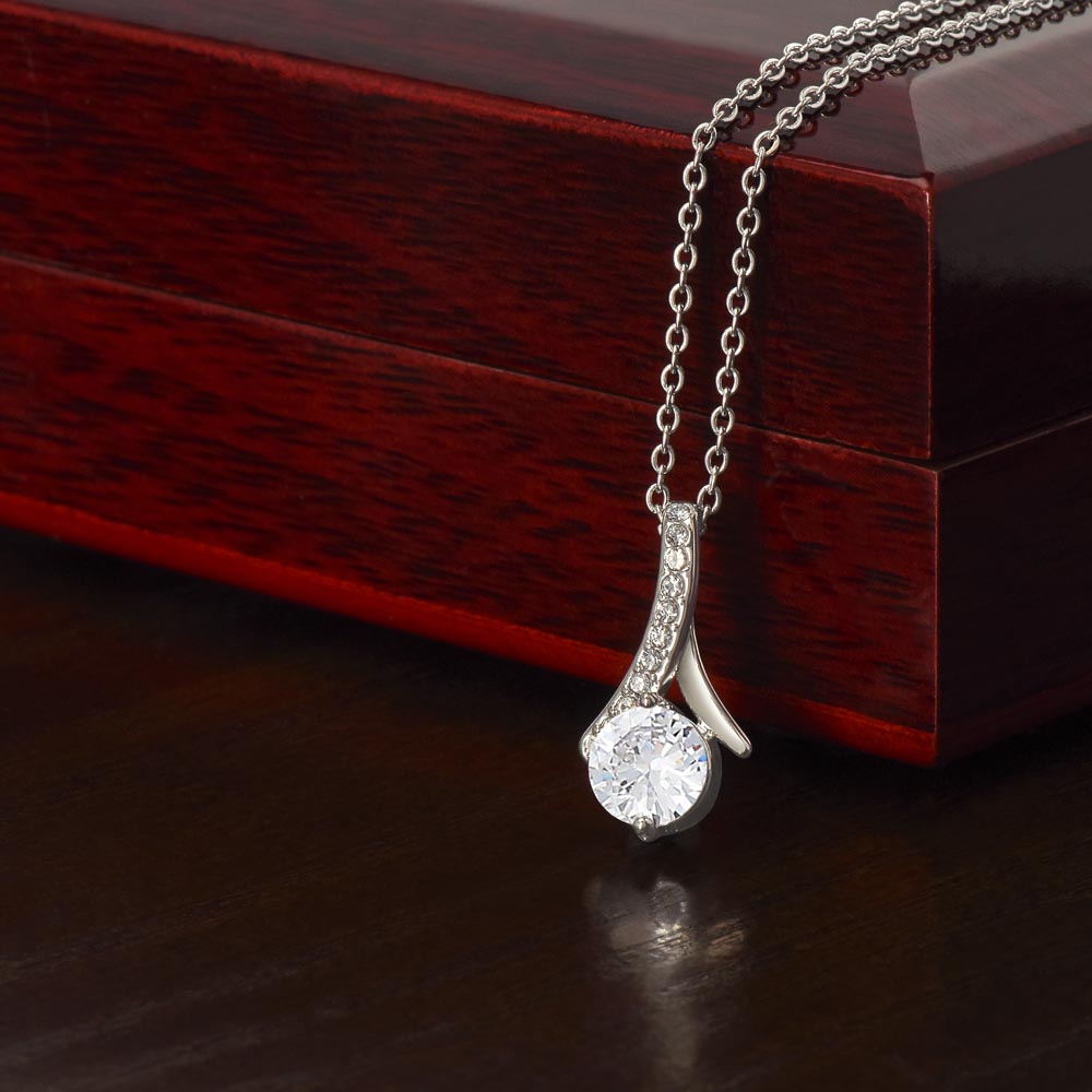 7mm cubic zirconia ribbon pendant adjustable chain 18-22 inch