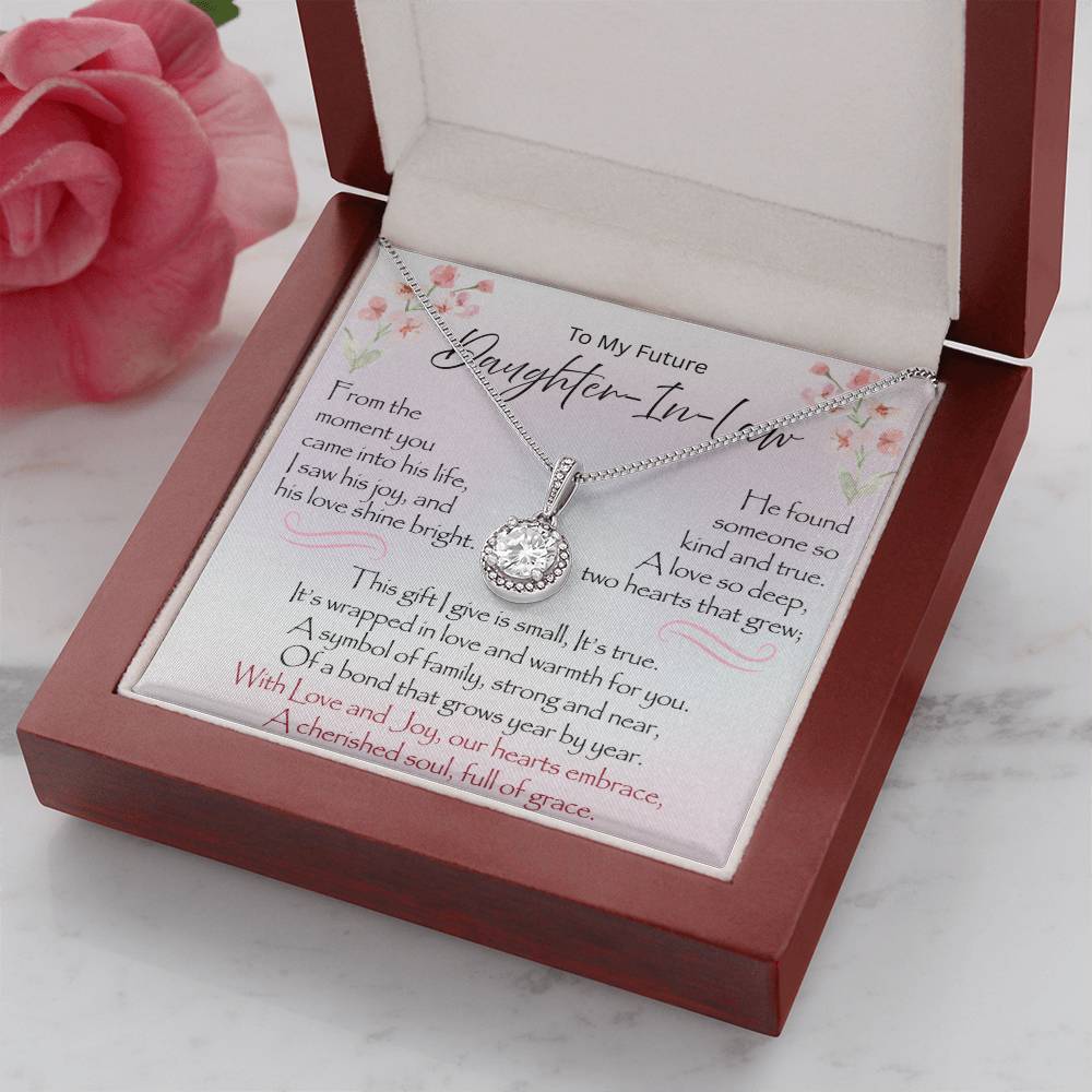 LED mahogany gift box for Eternal Hope Necklace