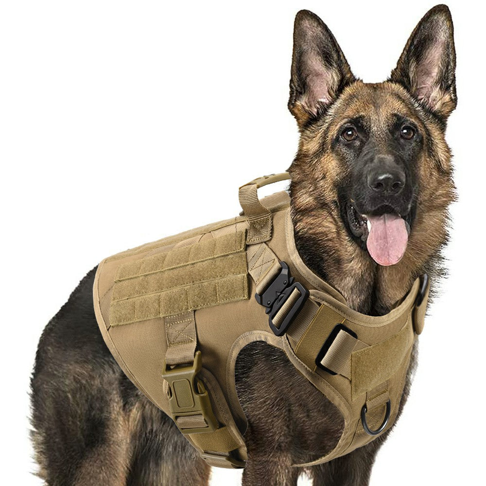 Tactical Dog Harness & Leash Set - Adjustable Military K9 Gear