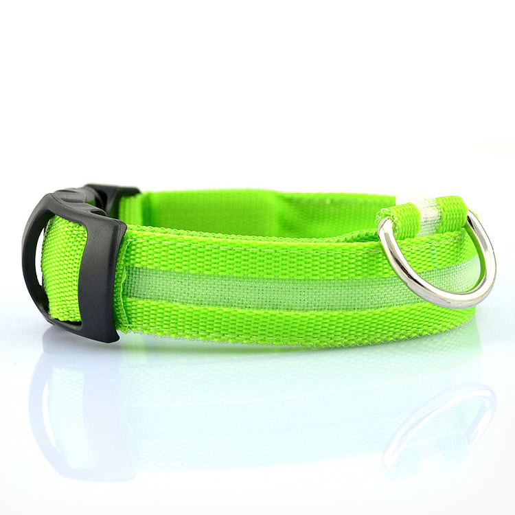 USB Rechargeable LED Dog Collar – Light‑Up Safety Collar for Pets Night Visibility