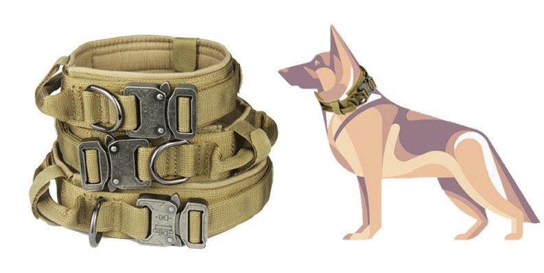Durable Military Tactical Dog Collar – Heavy Duty / Adjustable K9 Gear